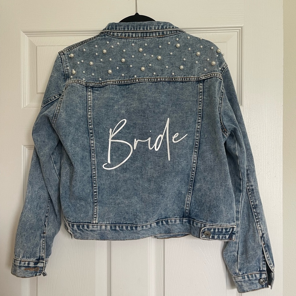 Pearl Bride Jean Jacket - Size Small